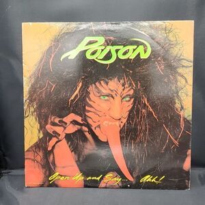 1988 Poison Open Up and Say ... Ahh! Banned Cover LP Record Album Vinyl
